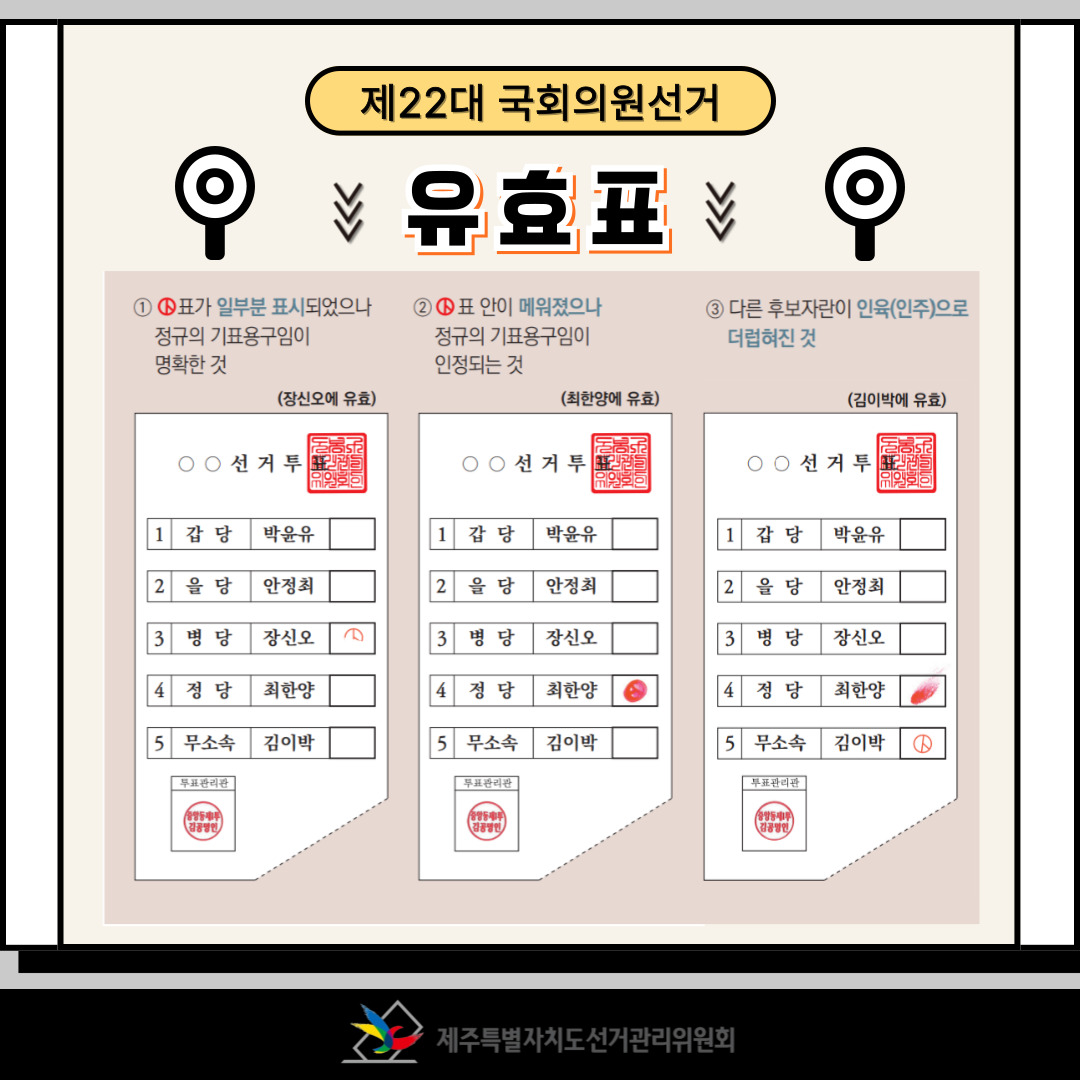 제22대 국회의원선거 유효표 예시.