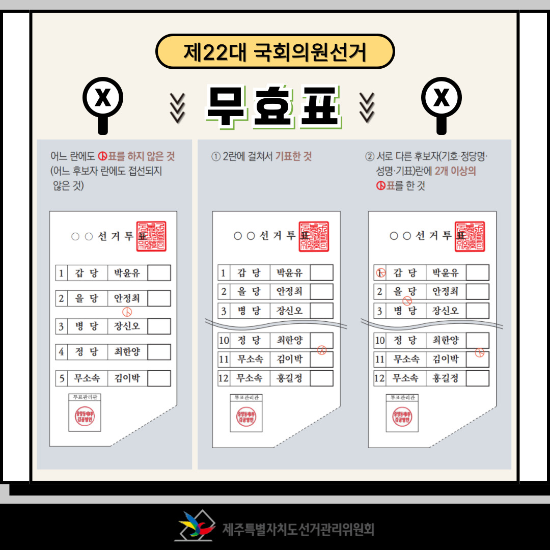 제22대 국회의원선거 무효표 예시.
