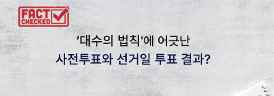 '대수의 법칙'에 어긋난 사전투표와 선거일 투표 결과? 사실을 알려드립니다!